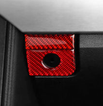 Load image into Gallery viewer, Red/Black Carbon Fiber Glove Box Button Trim