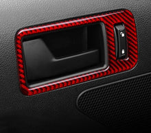 Load image into Gallery viewer, Red/Black Carbon Fiber Door Handles Trim