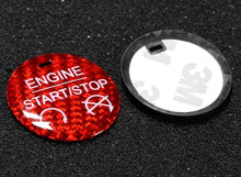 Load image into Gallery viewer, Red/Black Carbon Fiber Engine Stop/Start Cover