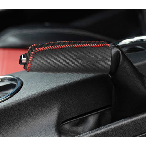 Split Carbon Fiber Leather Handbrake Cover