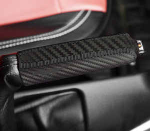 Split Carbon Fiber Leather Handbrake Cover