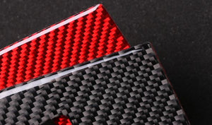 Red/Black Carbon Fiber Center Console Trim