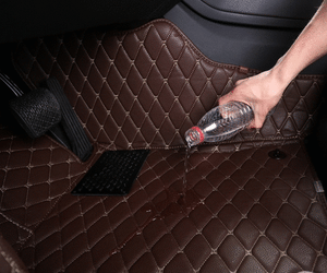 Premium Diamond Stitched Leather Floor Mats