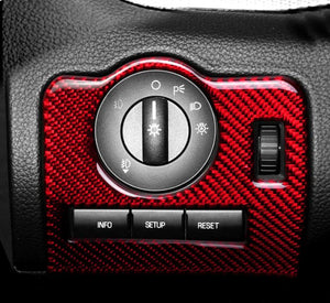 Red/Black Carbon Fiber Headlight Control Switch