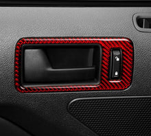 Load image into Gallery viewer, Red/Black Carbon Fiber Door Handles Trim