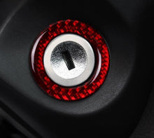 Load image into Gallery viewer, Red/ Black Carbon Fiber Ignition Surround Trim