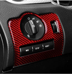Red/Black Carbon Fiber Headlight Control Switch