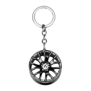 Chrome Wheel Key Chain