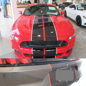 10" Twin Color Racing Stripes