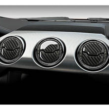Load image into Gallery viewer, Red/Black Carbon Fiber Central Air Vents Trim